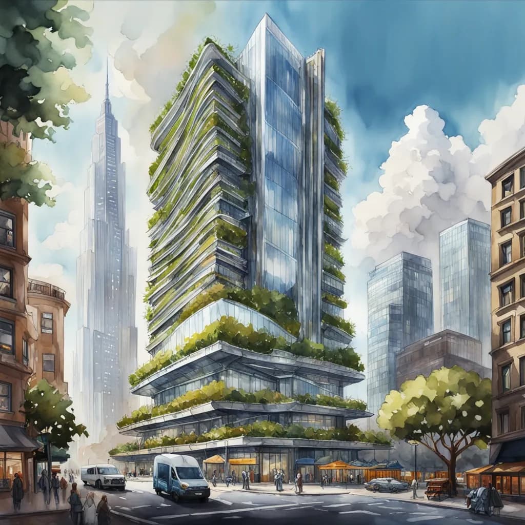 digital-painting-of-futuristic-skyscraper