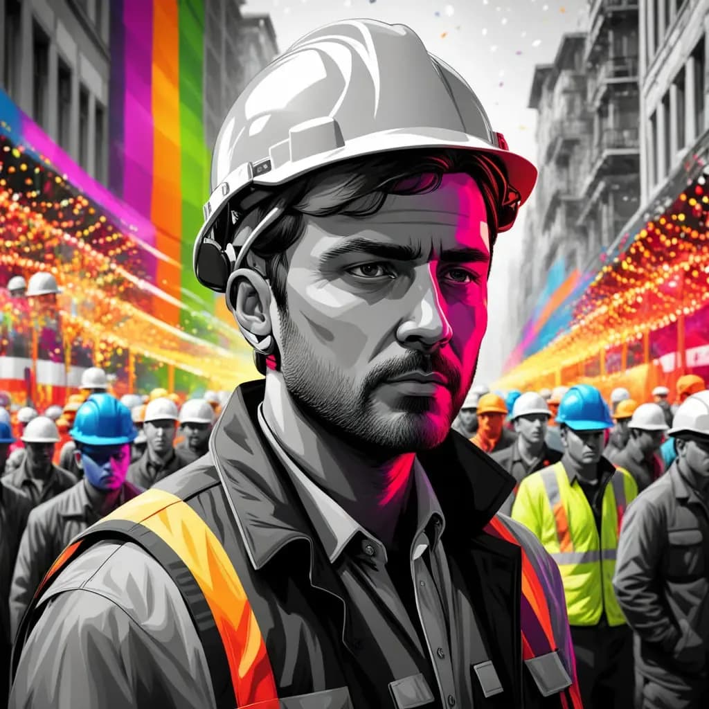 greyscale-construction-engineer-looking-fatigued-amid-a-colorful-bustling-crowd-digital-art-contra-451400178