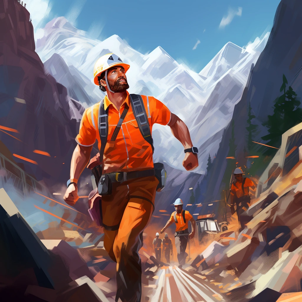 Engineer overcoming obstacles with agility